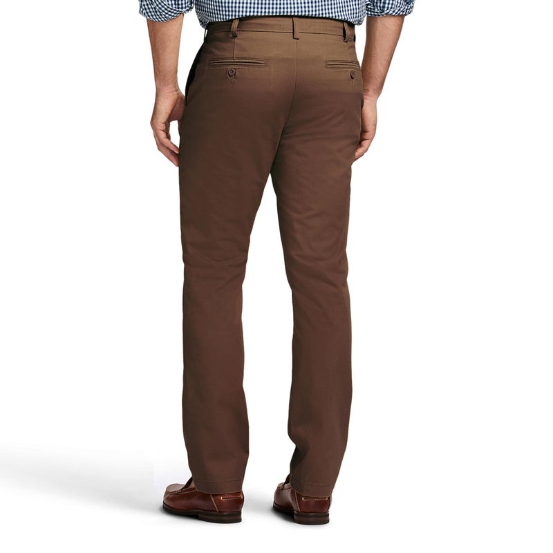IZOD Men's American Chino Flat-Front Straight-Fit Pants, Decaf Coffee, 33W x 32L - Image 3